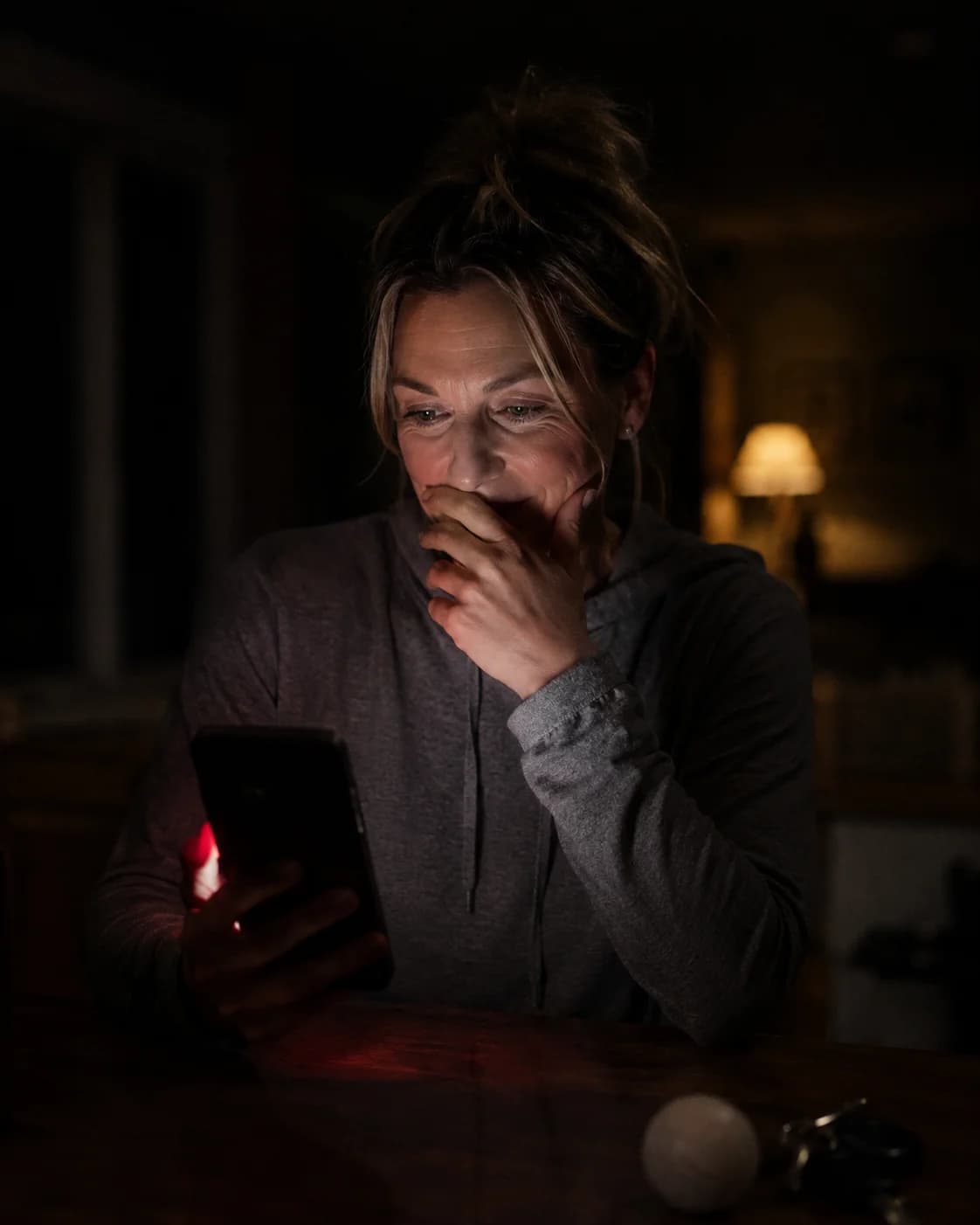 A lacrosse parent checking FanFeed